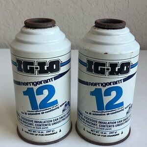 2 Cans IG-LO R12 Refrigerant 14oz each R-12